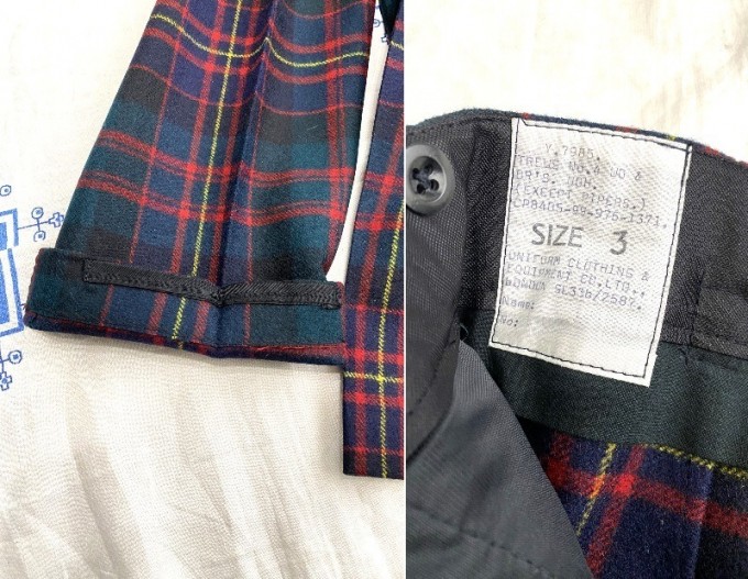 Vintage Scottish Army Ceremony Trousers