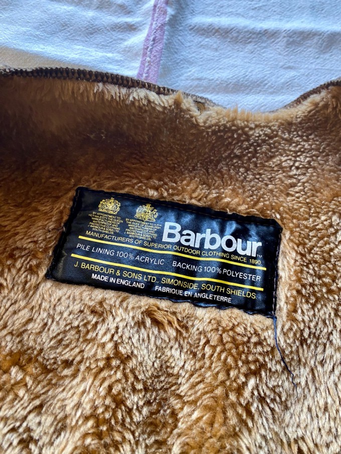2warant Vintage Barbour Pile Lining 40 Border,ect