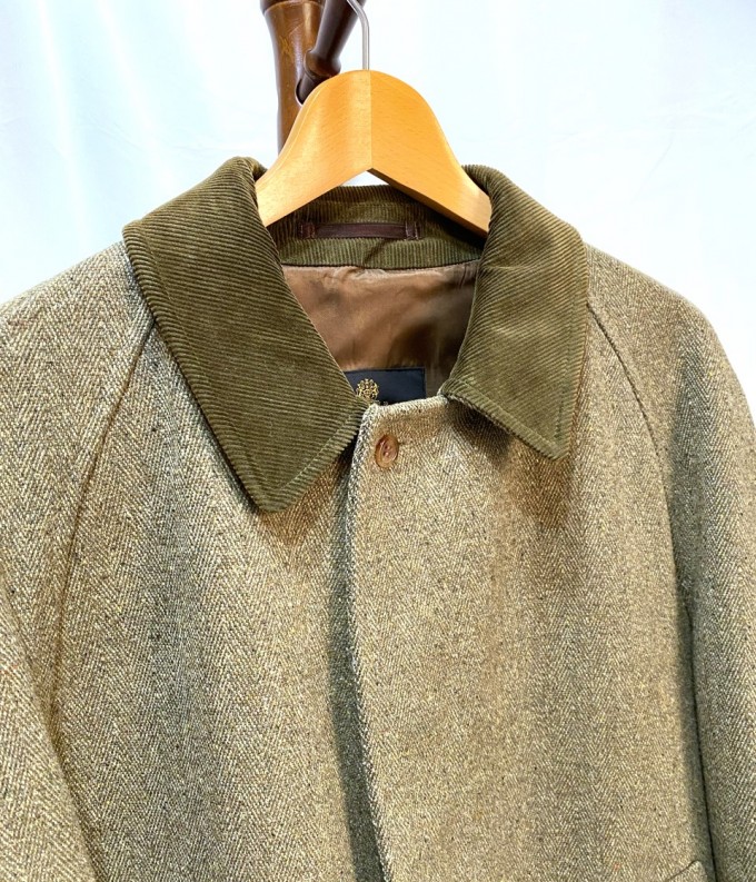 NOS os D/S 80's Grenfell Derby Tweed Coat size40