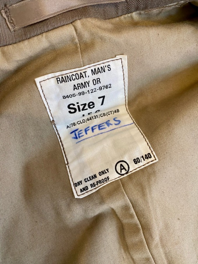 60's British Army Wool Gabardine Coat Size7