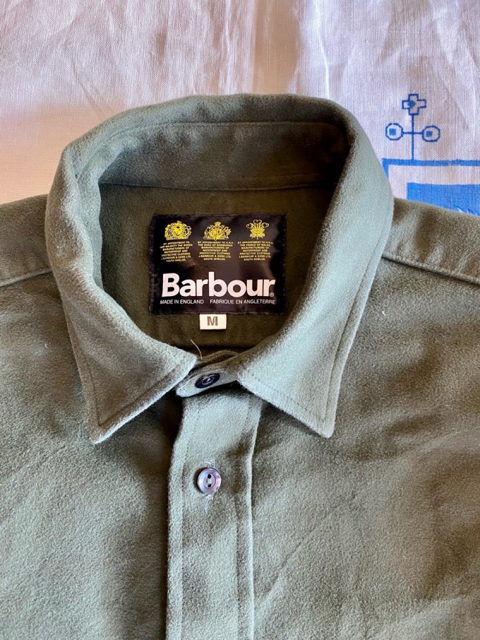 90-00's Barbour Moleskin Shirts 2pocket Medium
