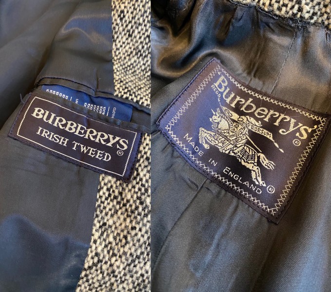 Vintage Burberrys Irish Tweed Balmacaan Coat