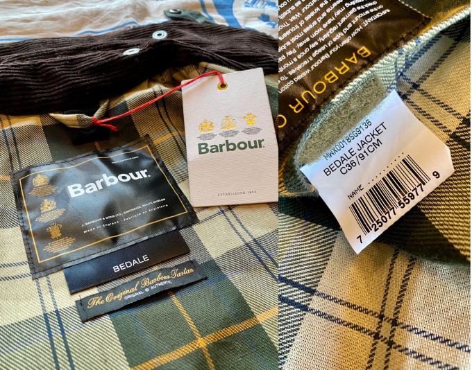 NEW Barbour BEDALE Green size36