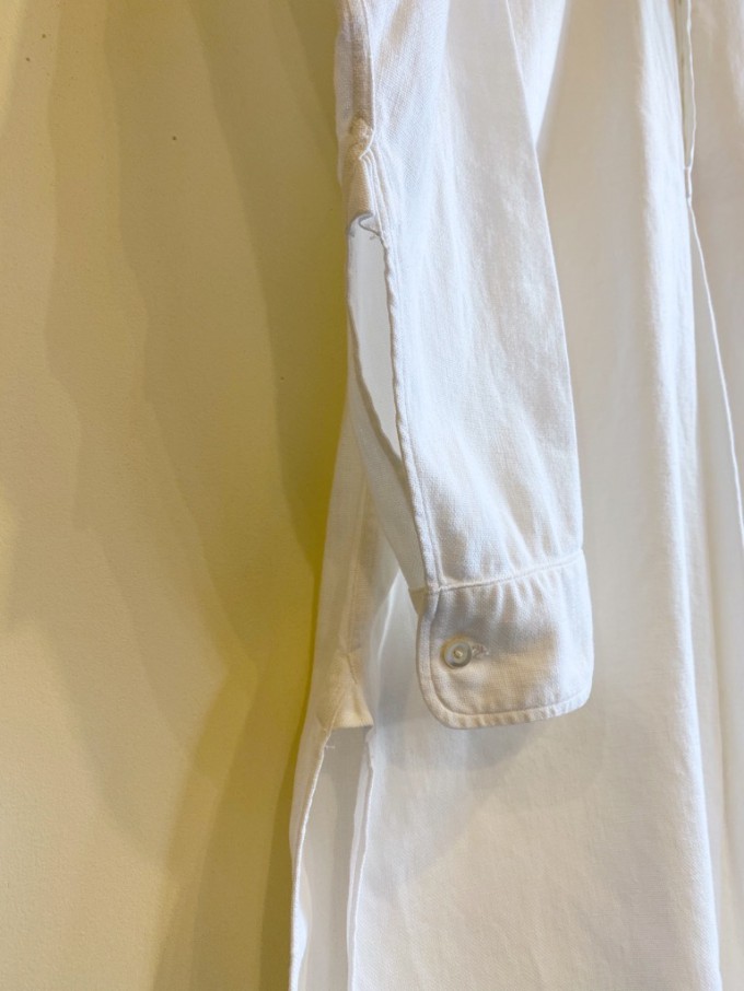 30's-40's British Pullover White Collar-less Shirt