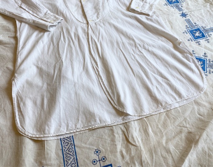 40's AUSTIN REED White Collar-less Shirt