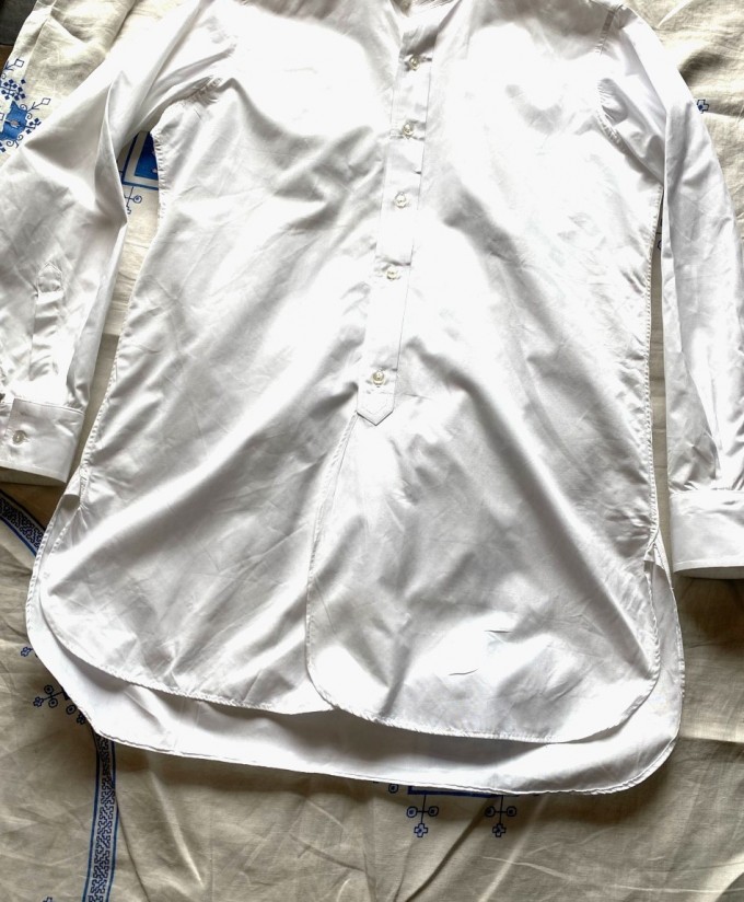 NOS 50's Van Heusen White Collar-less Shirt
