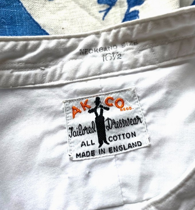 40's AKCO British Pullover White Collar-less Shirt