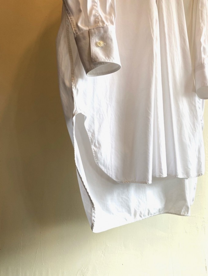 60's British Pullover White Collar-less Shirt