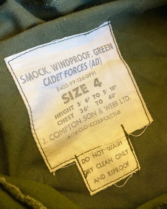 60's British Army Cadet Forces Smock Parka size4