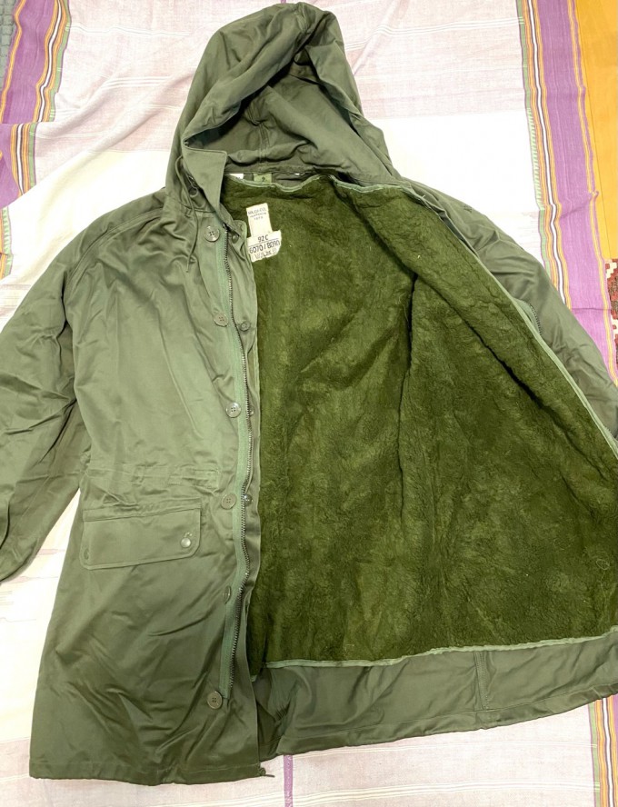 D/S 1979 French Army M-64 Field Parka size 92C
