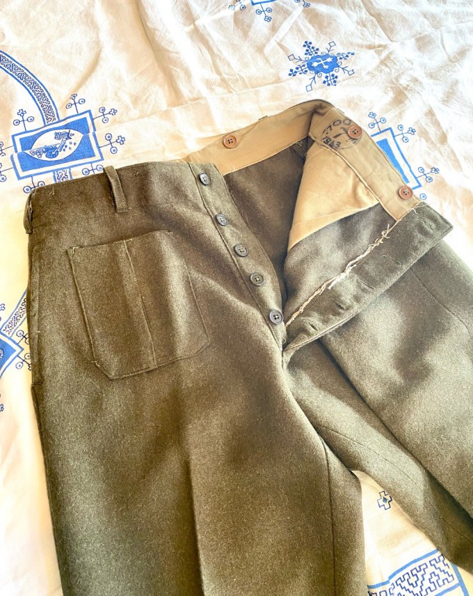 1943 Belgian Army Wool Trousers