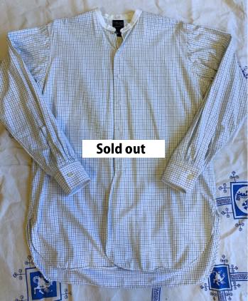 50's-60's VANTELLA SUPREME Collar-less Check Shirt