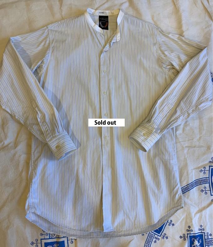 60's VANTELLA SUPREME Collar-less Stripe Shirt