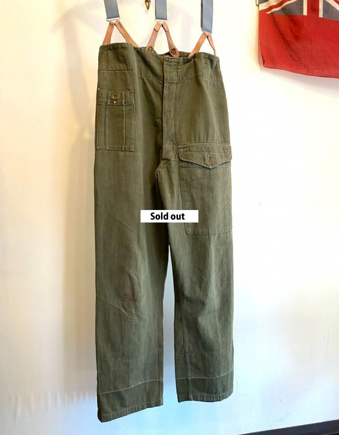 1956 British Army Green Denim Trousers size5