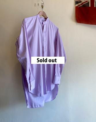 60's Harrods Lilac Collar-less Shirt