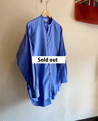 50-60's Wooderson Blue Collar-less Shirt